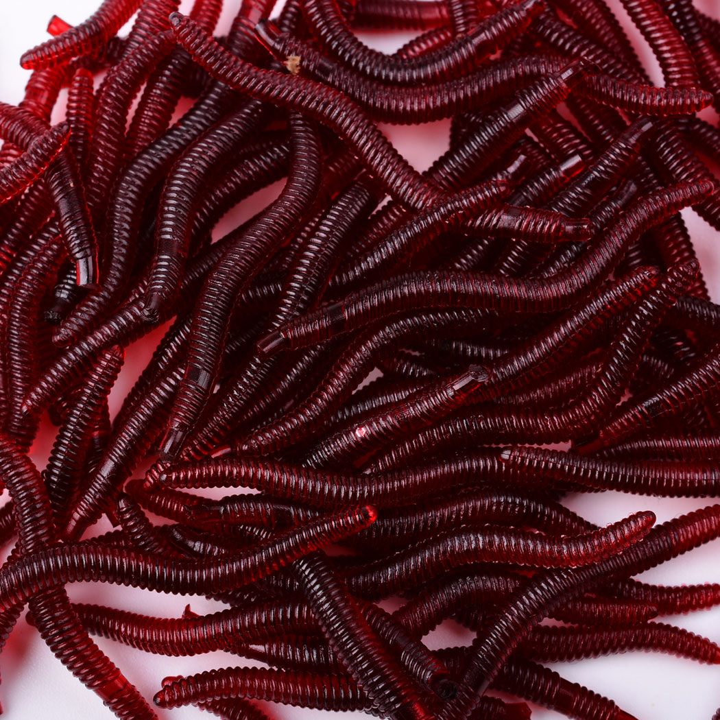 リアルな赤いワームフィッシングルアー,50個,35mm,ミミ - Aglaonema Red のレビューと価格